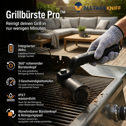 Grillbürste Pro™ | Elektrischer Grillreiniger mit leistungsstarkem Motor