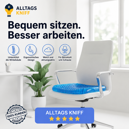 Komfort Gelkissen™ – Stundenlang bequem sitzen, ohne Schmerzen zu haben